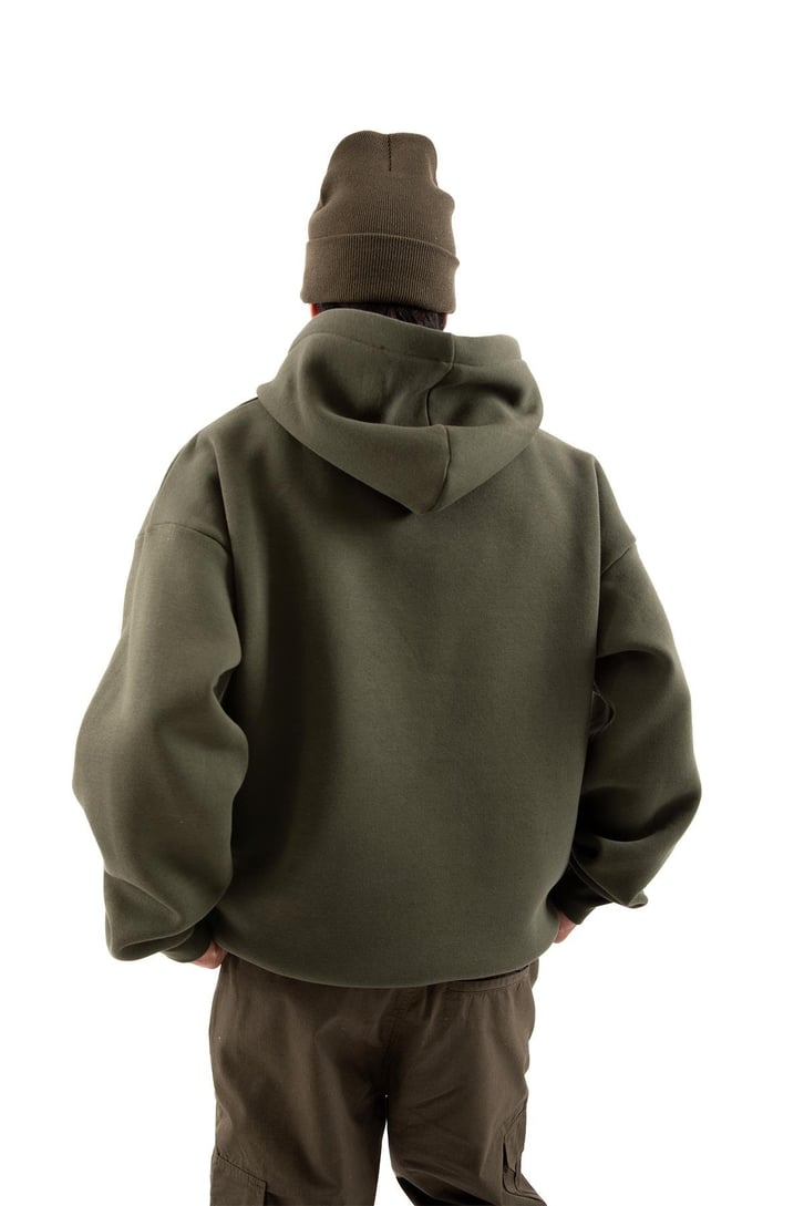 Houston Astros Baskılı Haki Oversize Hoodie