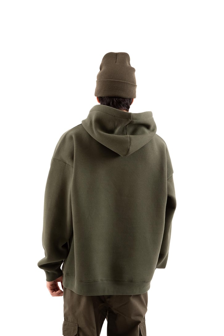 Houston Astros Baskılı Haki Oversize Hoodie