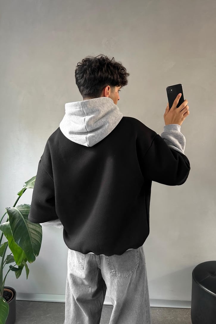 Human Academy Baskılı Hoodie