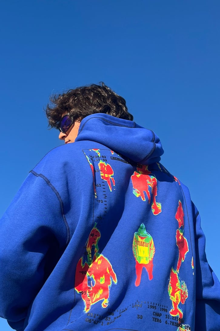 Human Heat Zip Saks Mavisi Oversize Sweatshirt