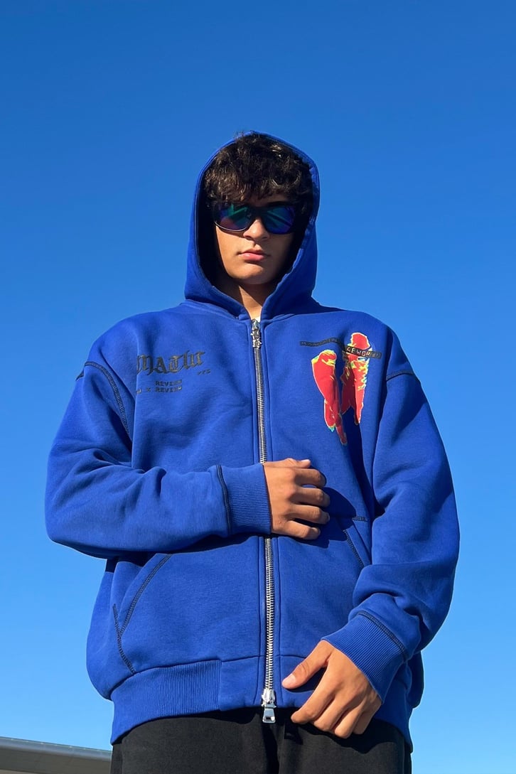 Human Heat Zip Saks Mavisi Oversize Sweatshirt