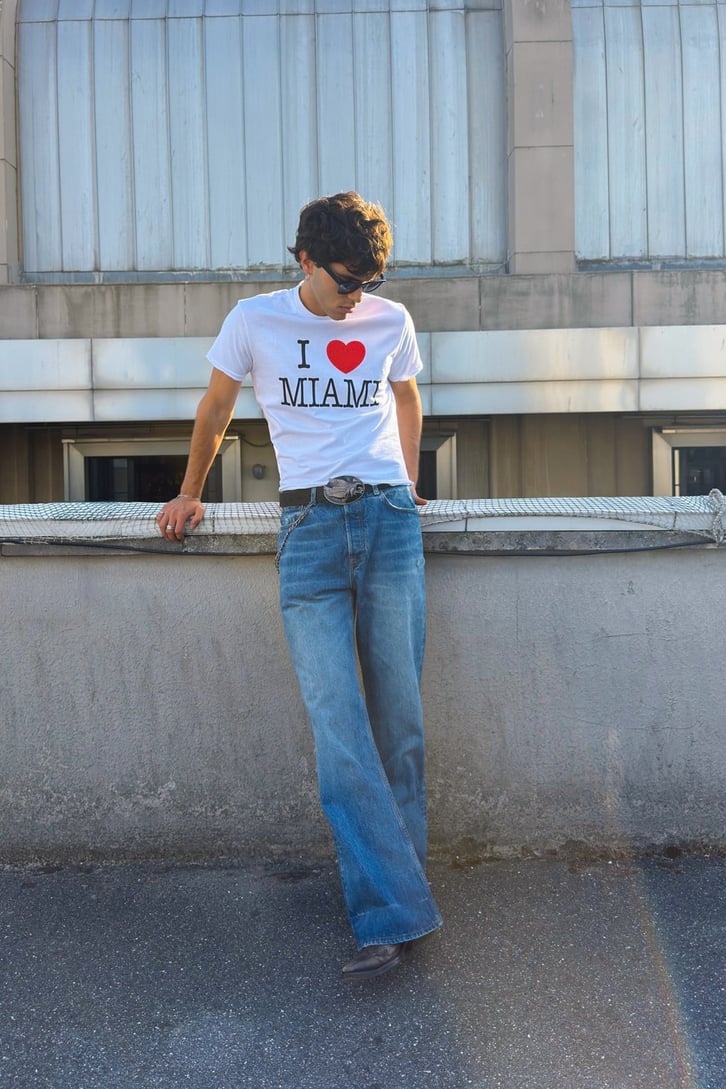 I Love Miami Boxy Fit Tişört