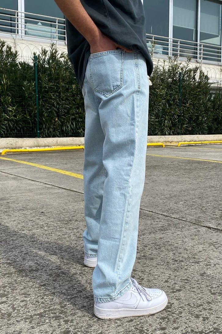Ice Blue İp Detay Losse Fit Pant