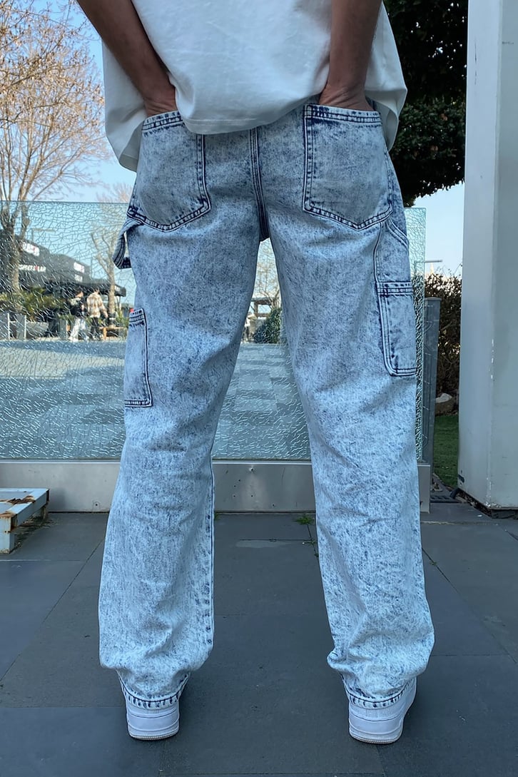 Ice Blue Washed Carpenter Jean