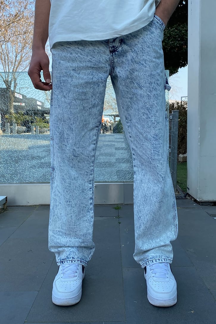 Ice Blue Washed Carpenter Jean