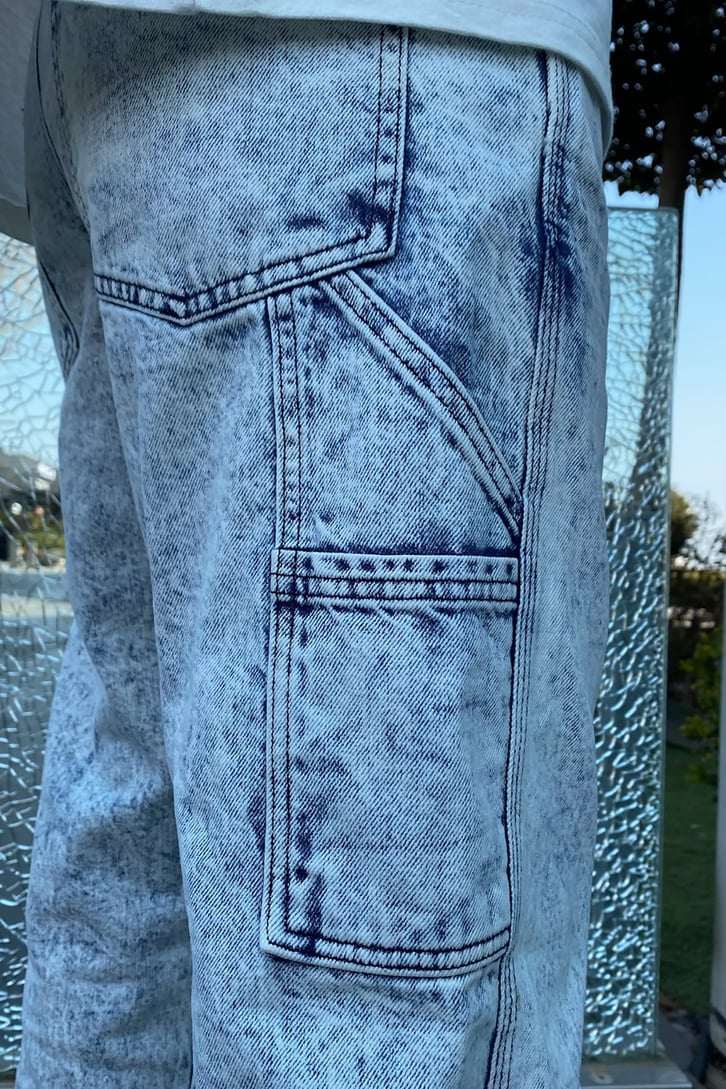 Ice Blue Washed Carpenter Jean