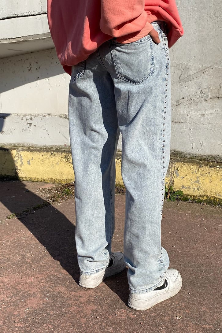İce Blue Zımba Detay Losse Fit Jean
