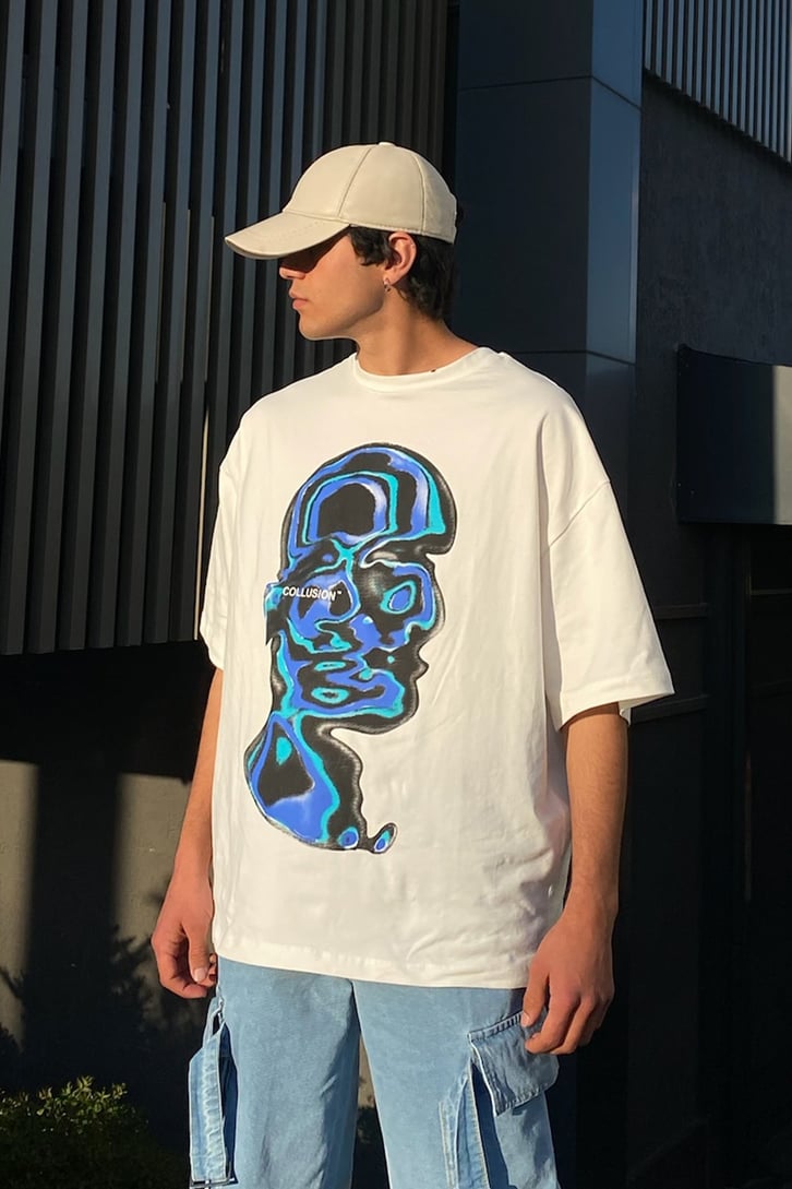 Illısion Face Oversize Tshirt