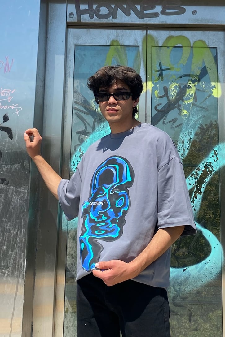 Illısion Face Oversize Tshirt