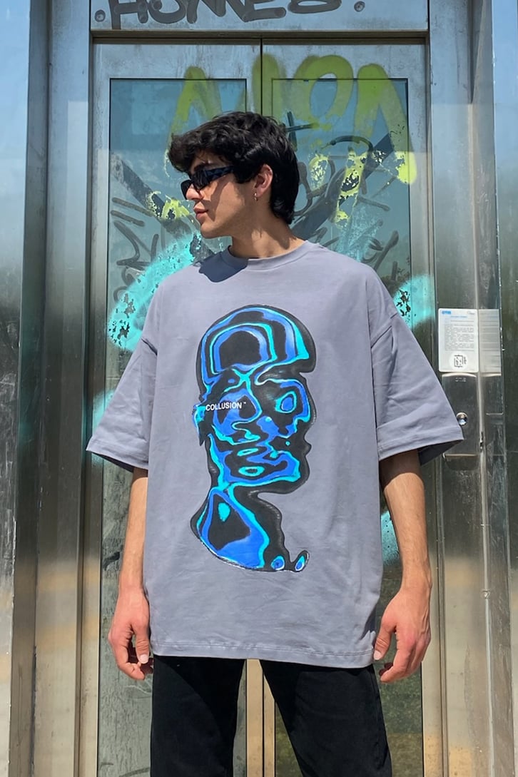 Illısion Face Oversize Tshirt