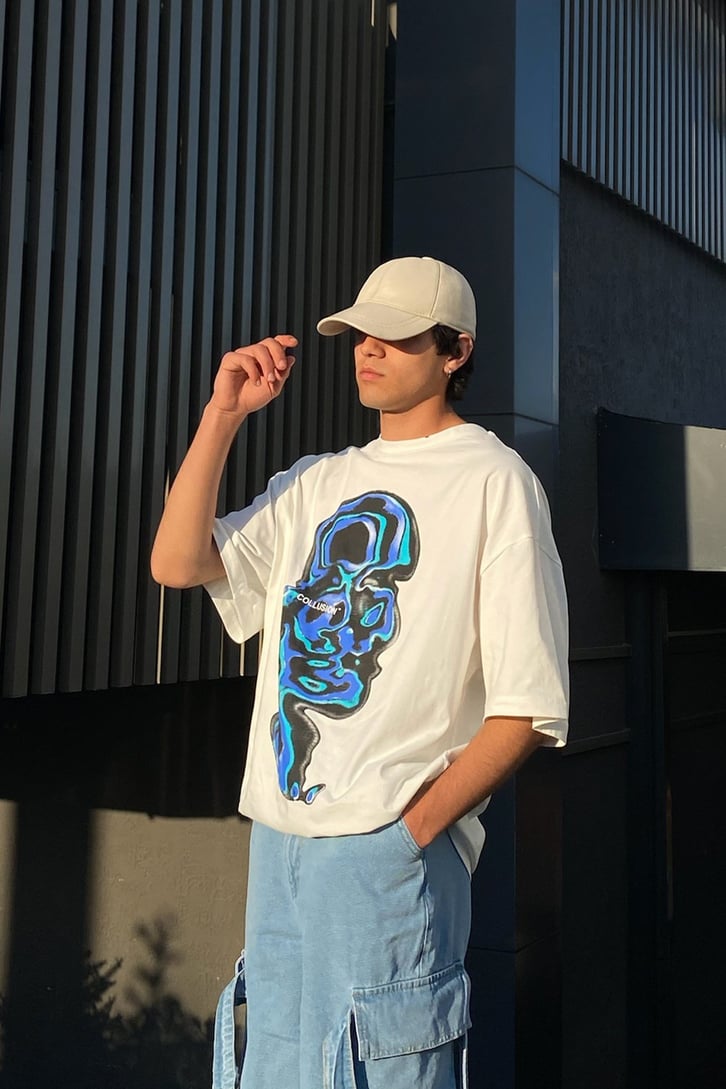 Illısion Face Oversize Tshirt