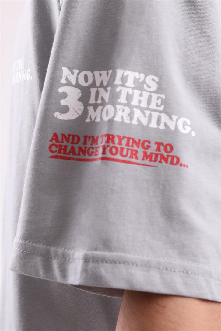 In The Morning Baskılı Oversize Tshirt