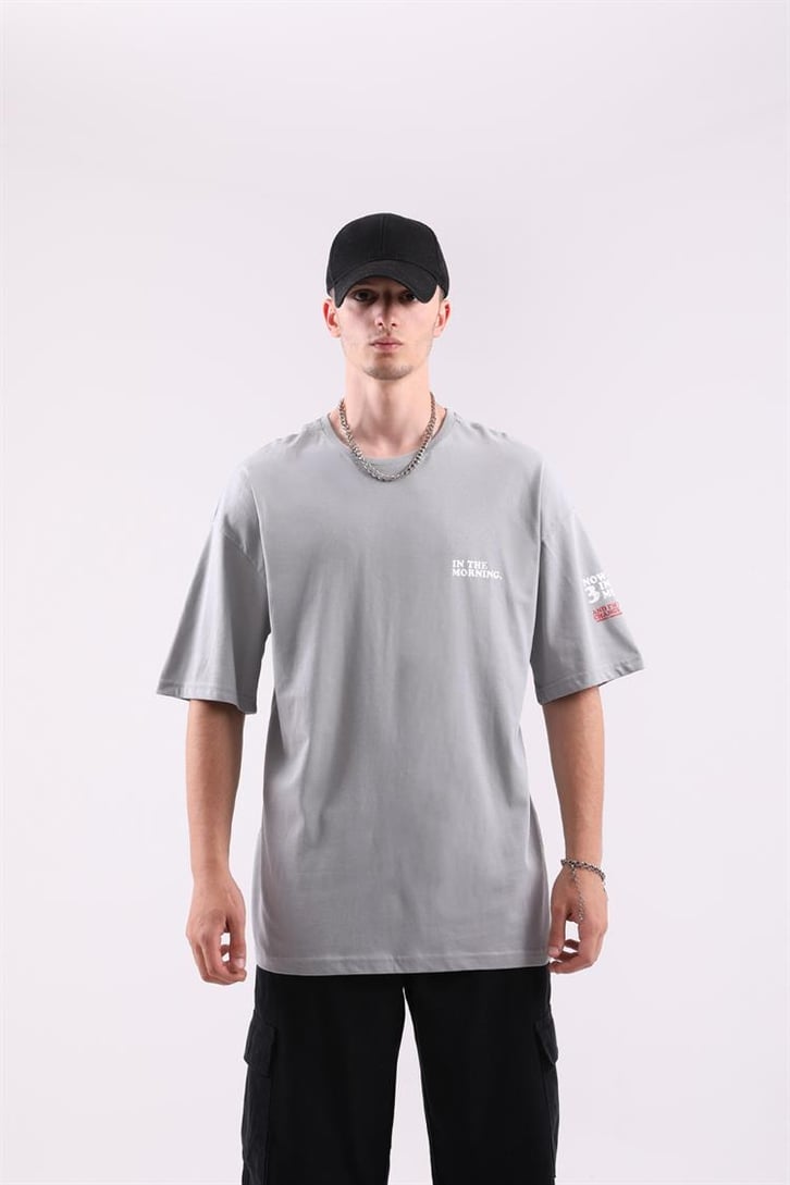 In The Morning Baskılı Oversize Tshirt