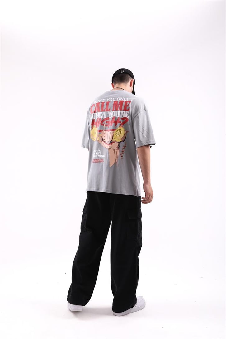 In The Morning Baskılı Oversize Tshirt