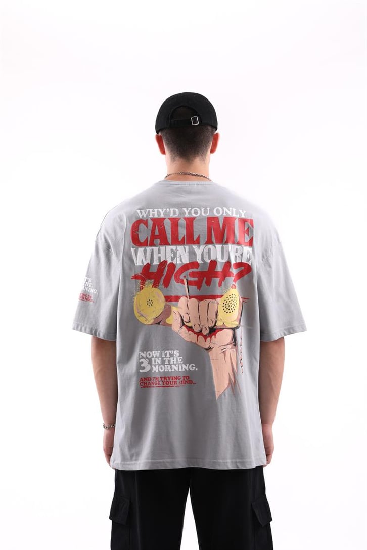 In The Morning Baskılı Oversize Tshirt