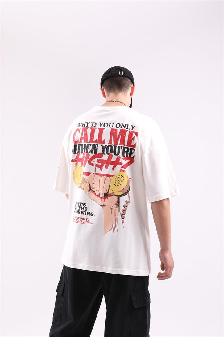In The Morning Baskılı Oversize Tshirt