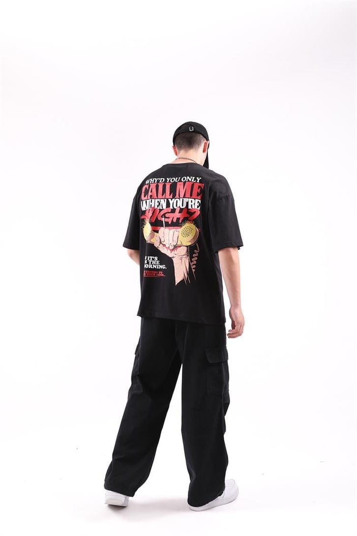 In The Morning Baskılı Oversize Tshirt