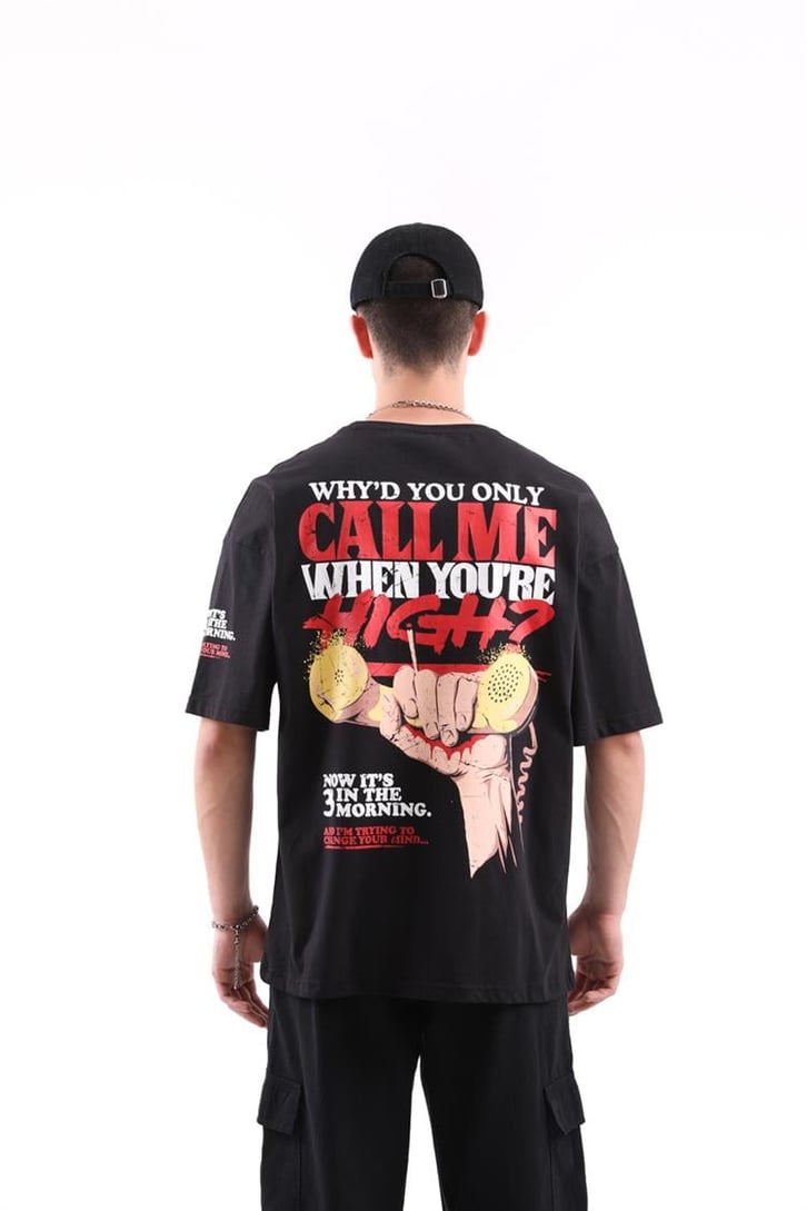 In The Morning Baskılı Oversize Tshirt