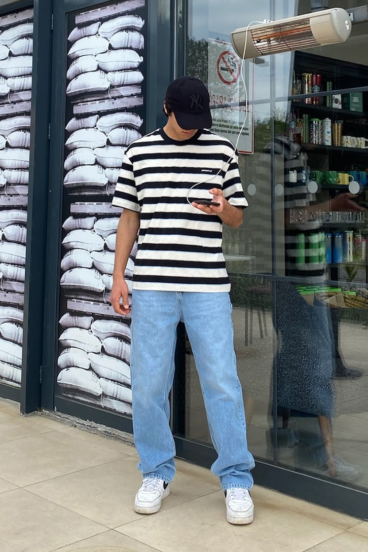 Insight Çizgili Oversize Tshirt