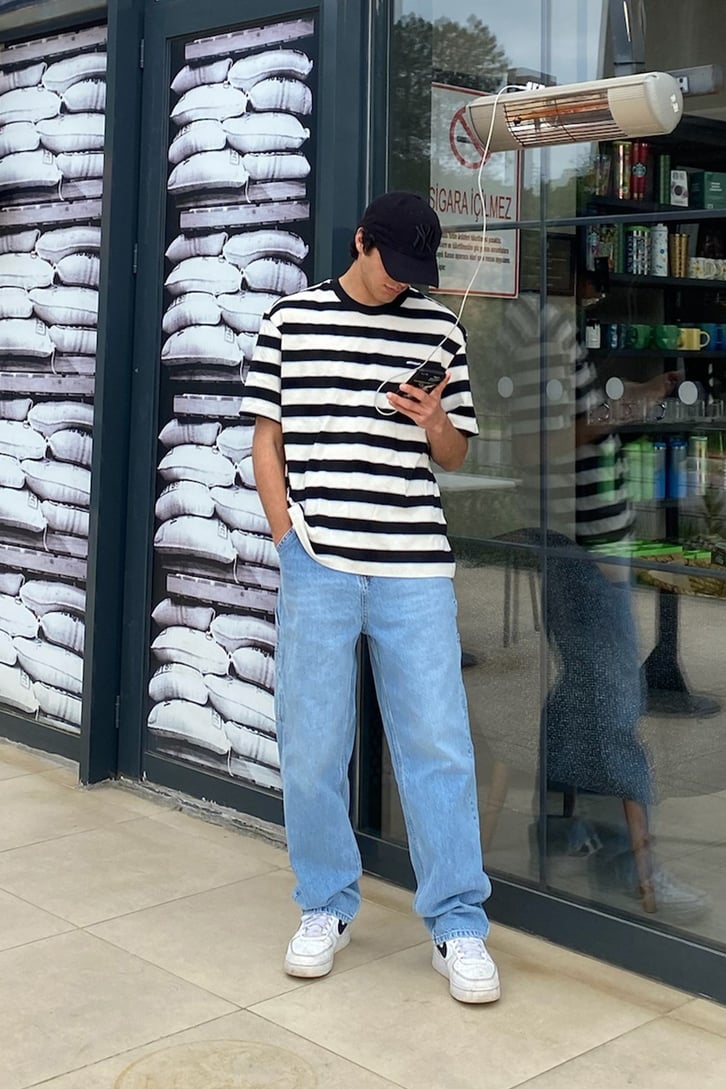 Insight Çizgili Oversize Tshirt