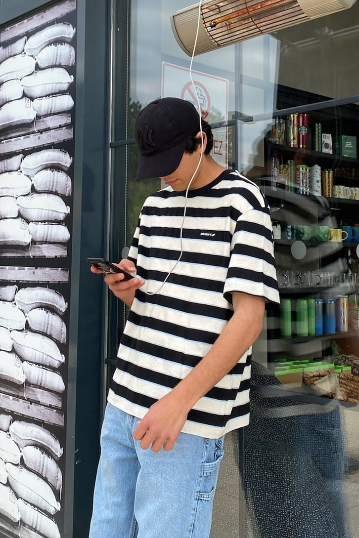 Insight Çizgili Oversize Tshirt