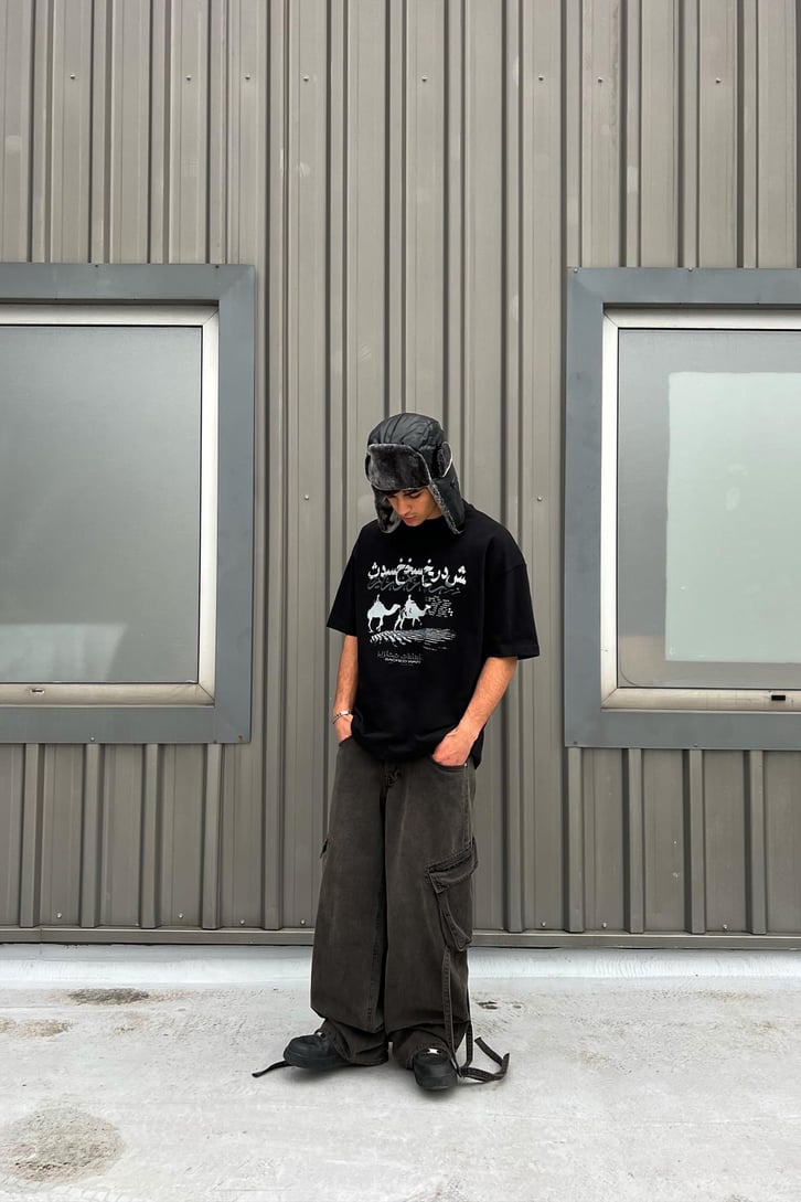 İp Detaylı Cargo Pocket Baggy Jean