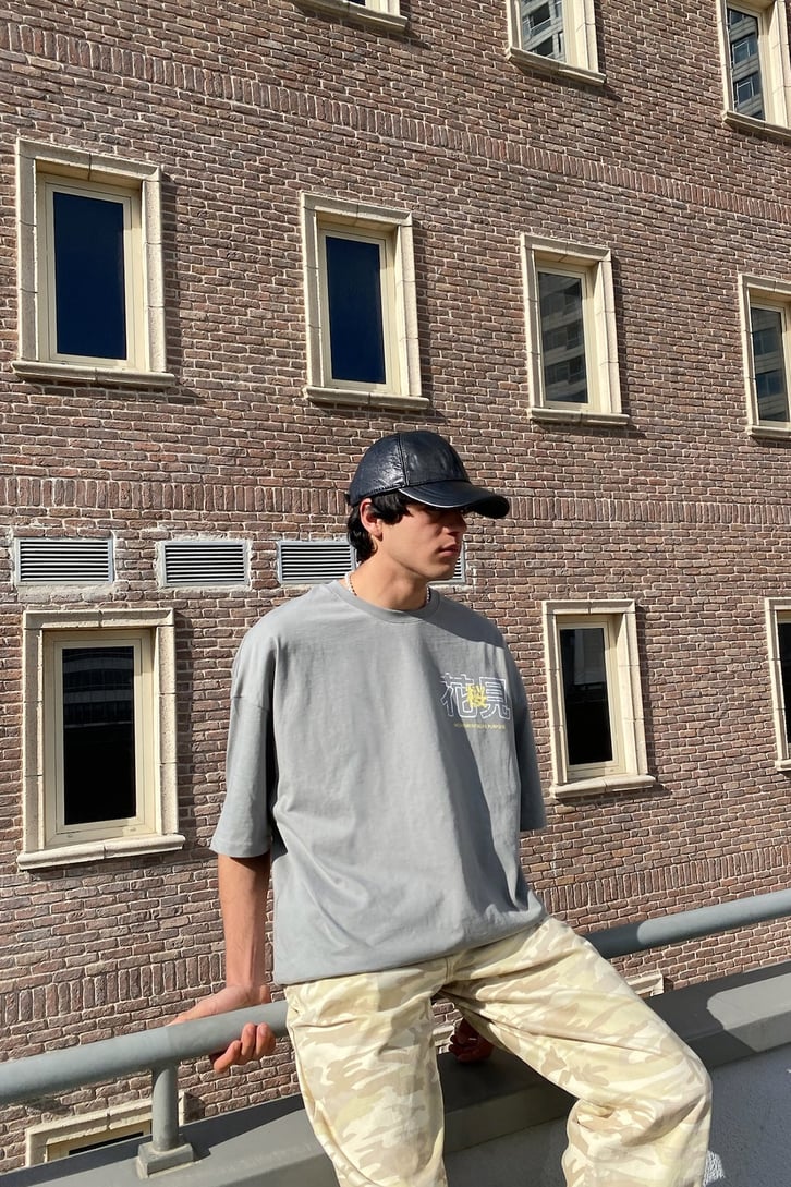 Japan Okinawa Baskılı Oversize Tshirt