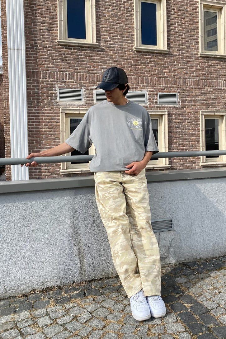Japan Okinawa Baskılı Oversize Tshirt