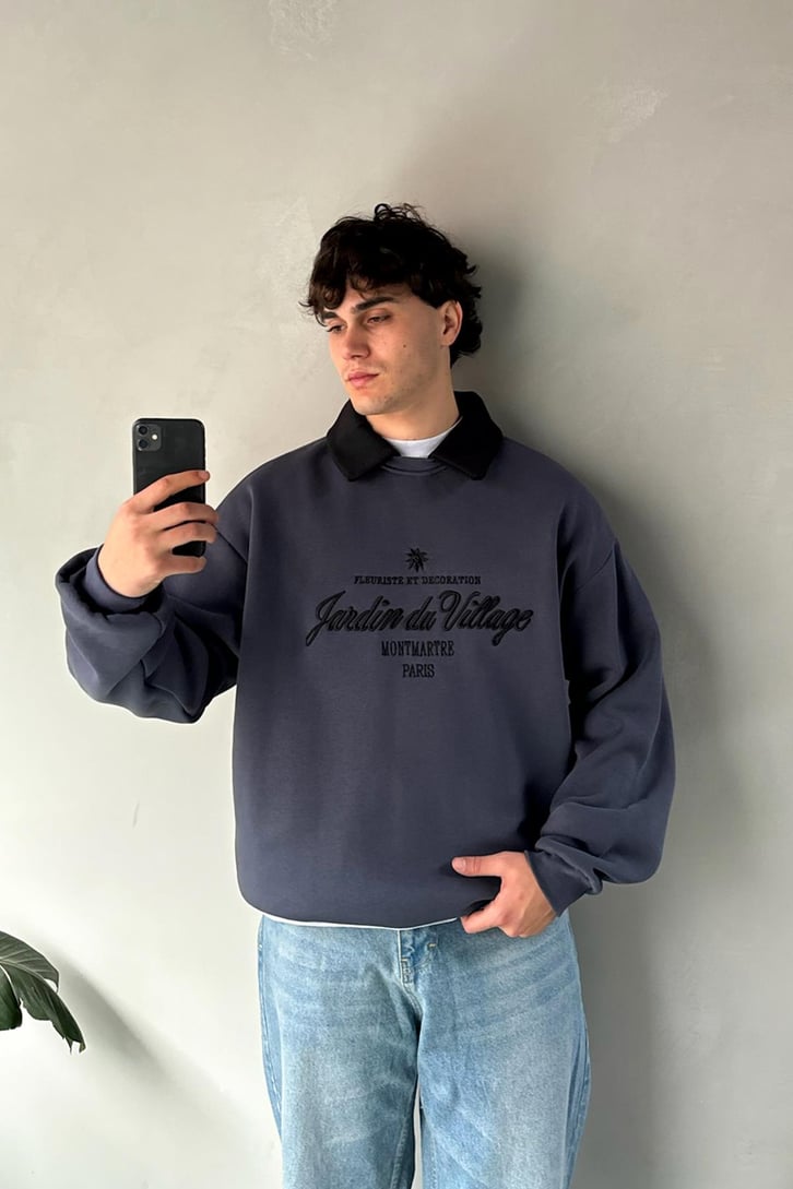 Jardin Du Village Polo Yaka Sweatshirt