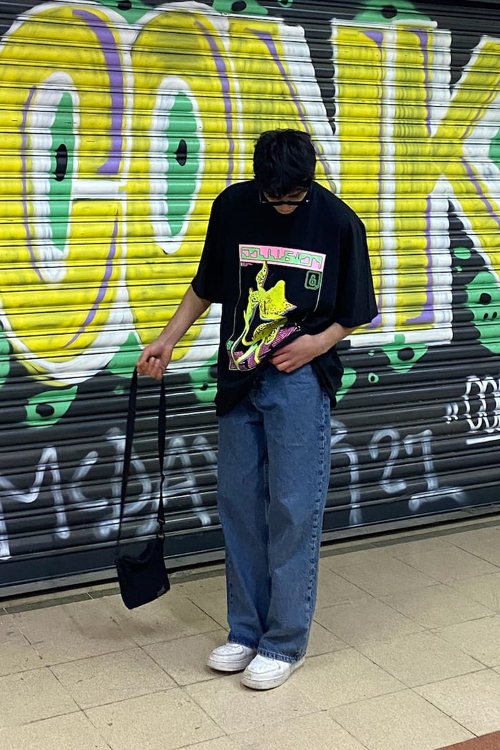 Jellyfish Printed Oversize Tee