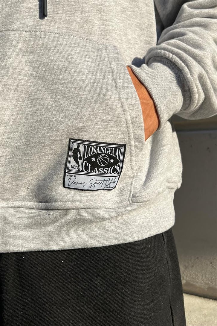 Jordan Baskılı Gri Oversize Hoodie