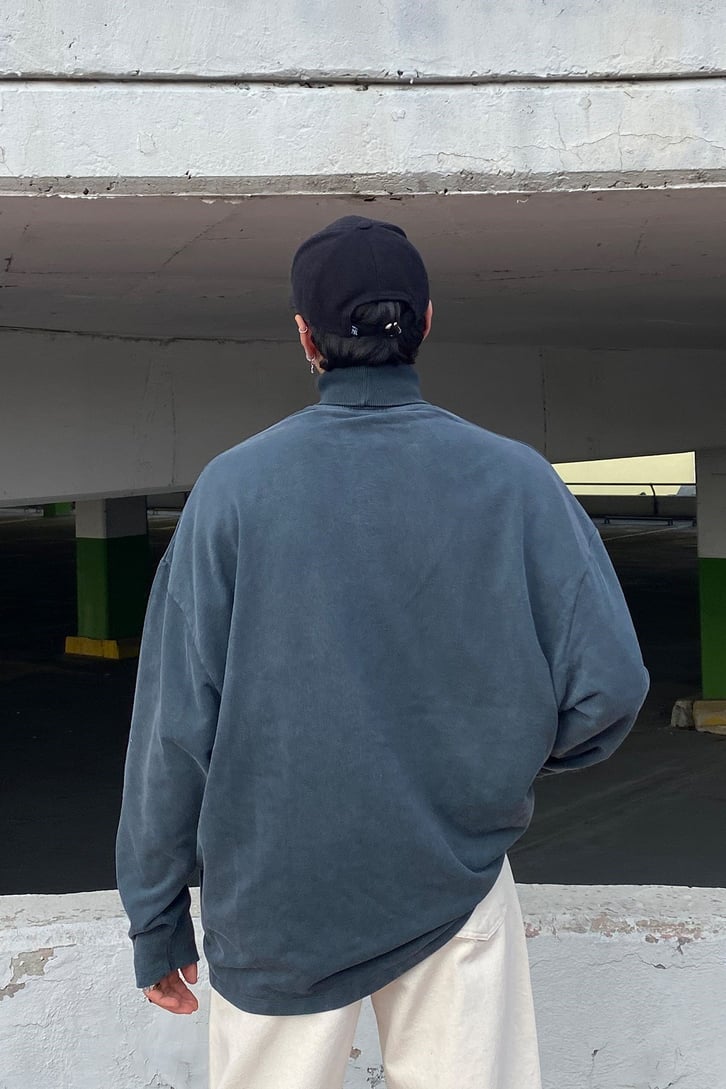 KABARTMA BASKILI OVERSIZE SWEATSHIRT