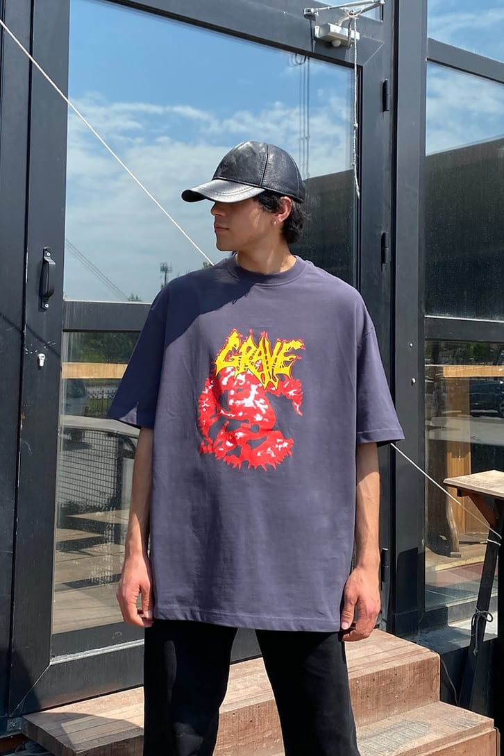 Kaleidoscope Baskılı Oversize Tshirt