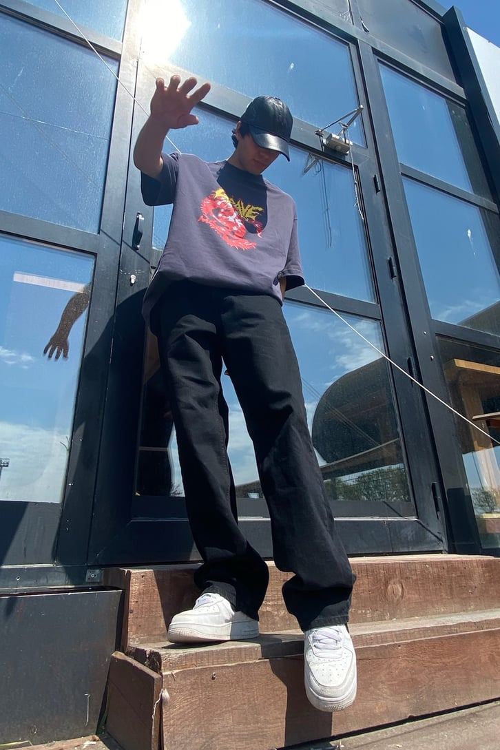 Kaleidoscope Baskılı Oversize Tshirt