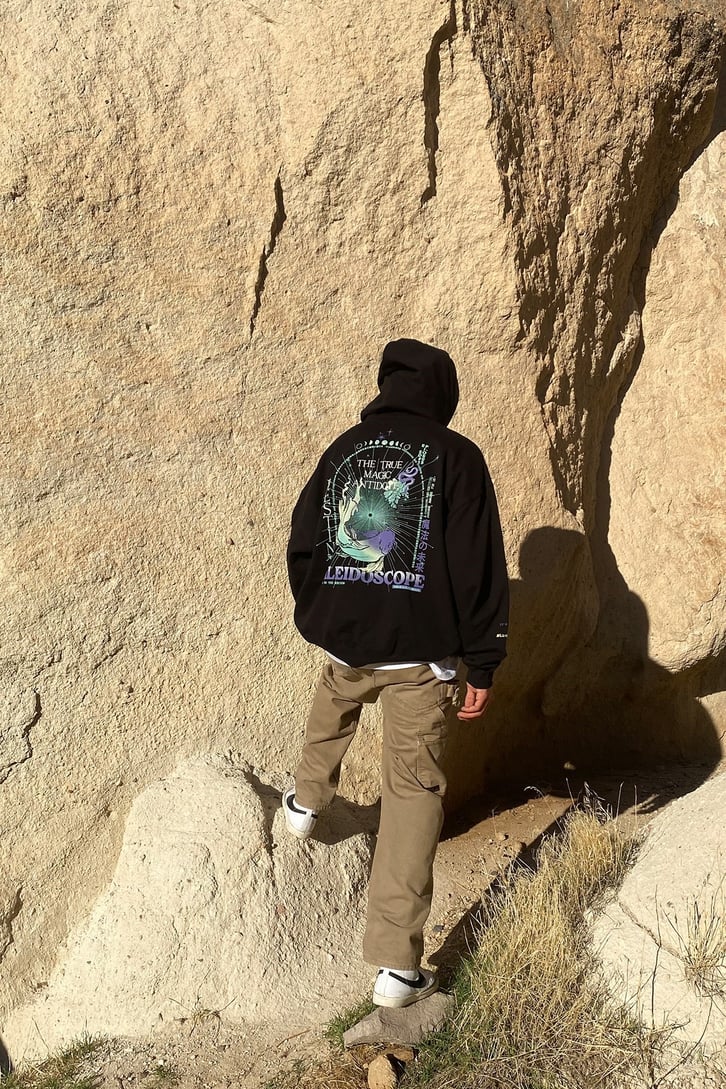 Kaleidoscope Printed Oversize Hoodie