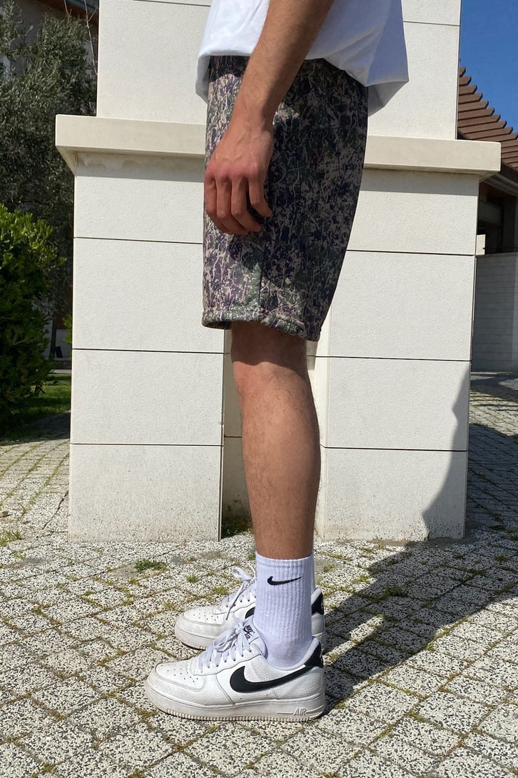 Kamuflaj Desenli Bermuda Şort