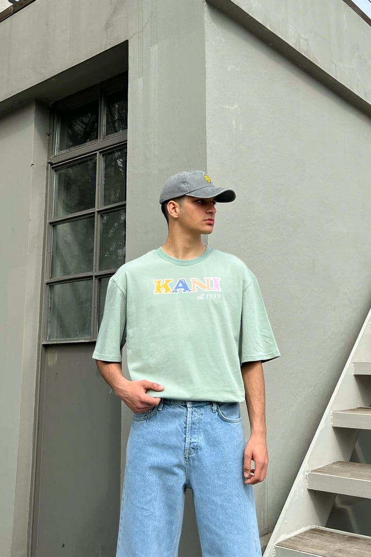 Kani Baskılı Oversize Tshirt