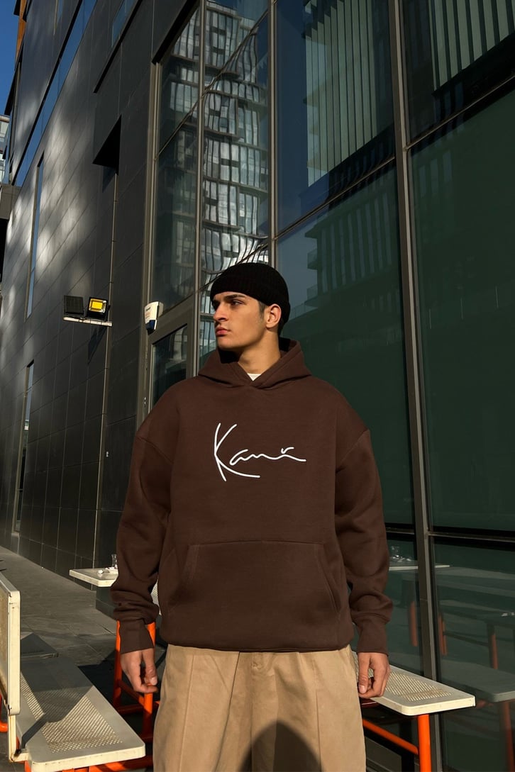 Kani Nakışlı Oversize Hoodie