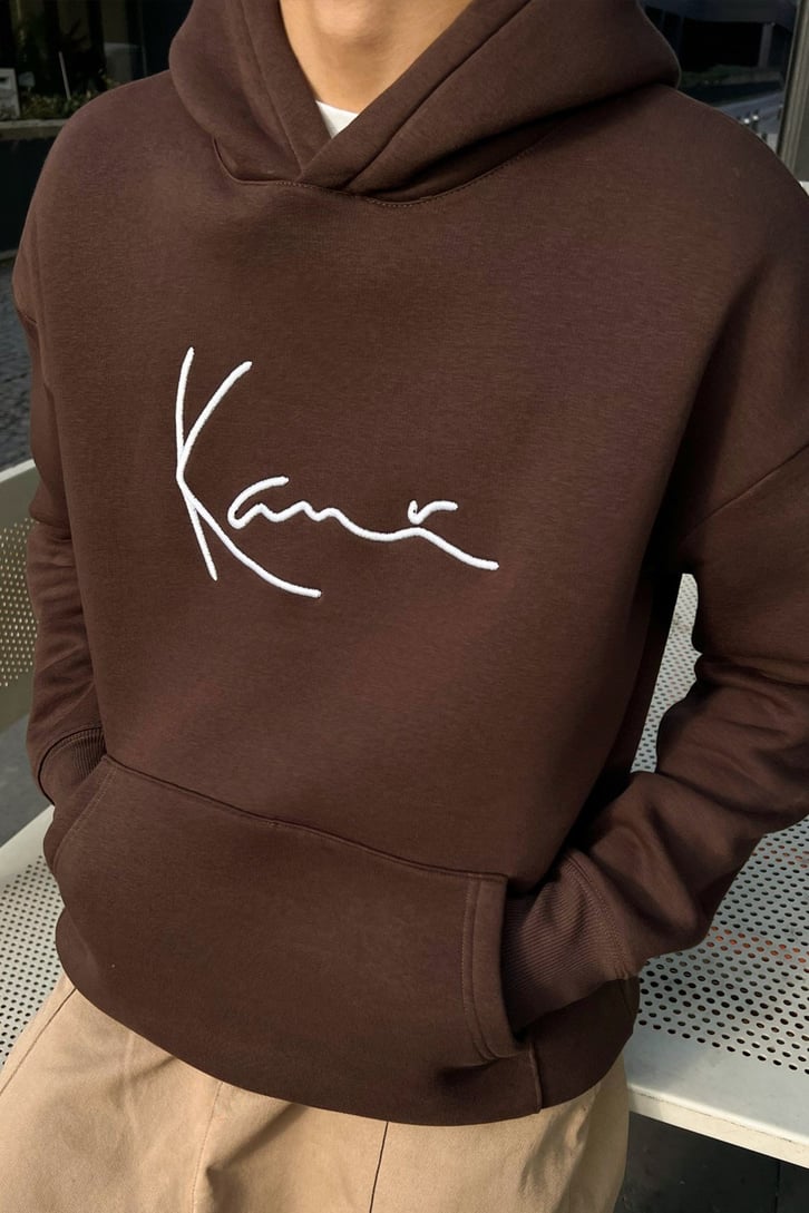 Kani Nakışlı Oversize Hoodie
