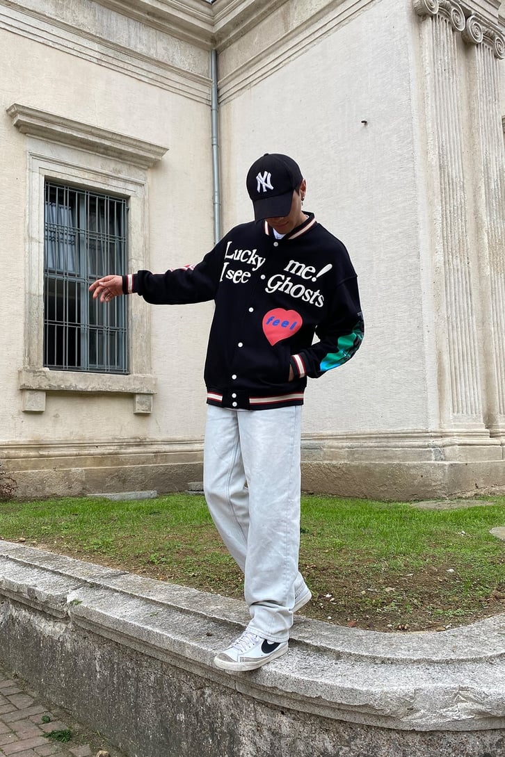Kanye Lucky Me Oversize Collage Jacket