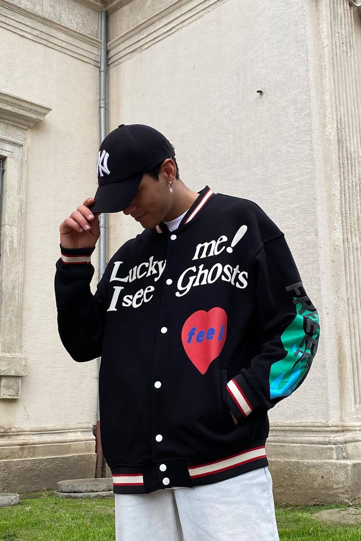 Kanye Lucky Me Oversize Collage Jacket
