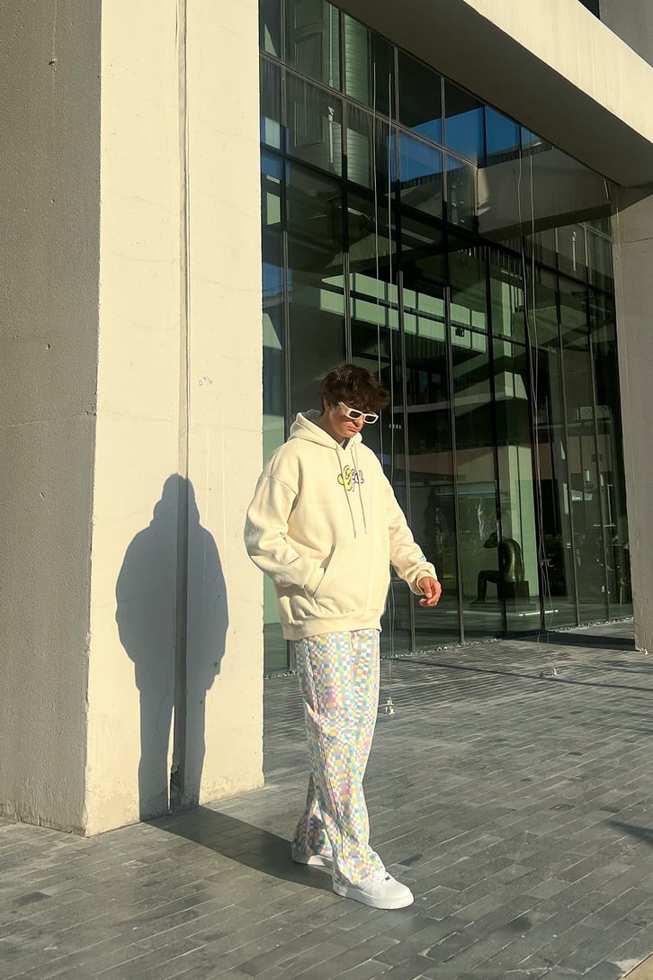 Kare Desen Colorful Baggy Jean
