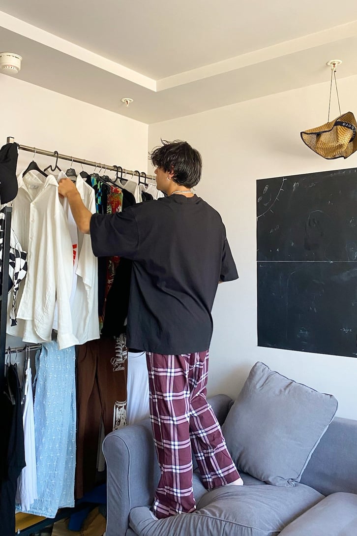 Kare Desenli Bordo Eşofman Altı