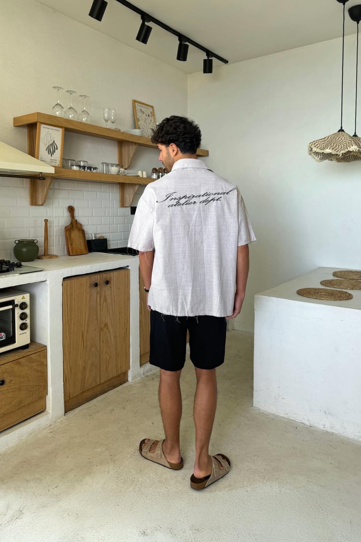 Kareli Oversize Kısa Kol Gömlek