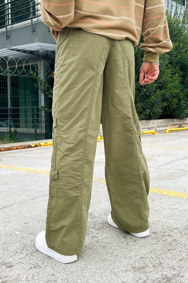 Kargo Cep Detay Baggy Pantolon