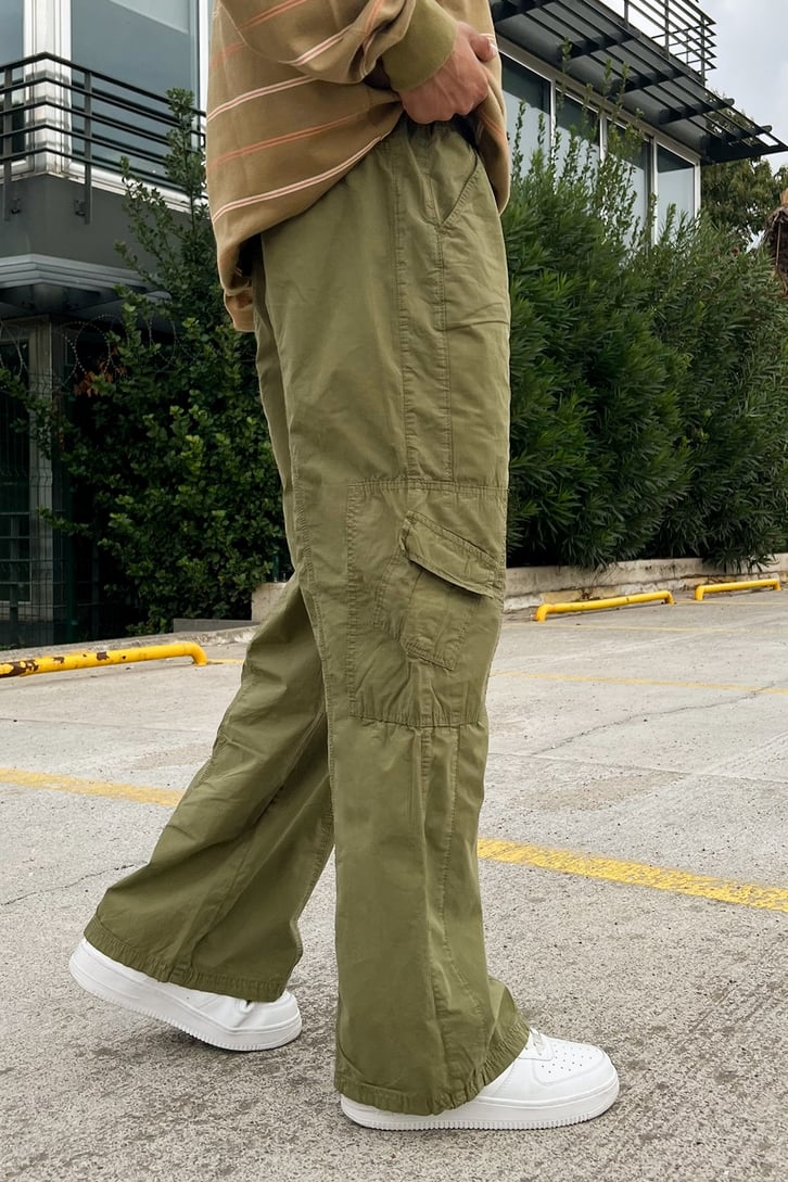 Kargo Cep Detay Baggy Pantolon
