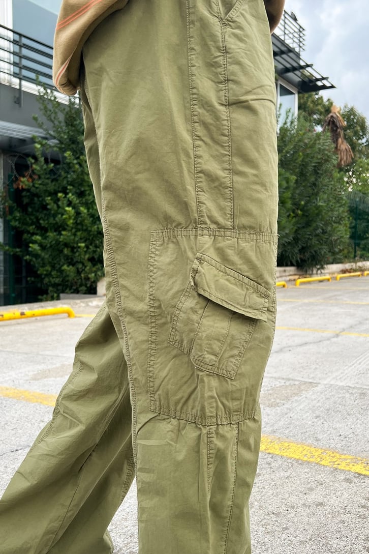 Kargo Cep Detay Baggy Pantolon