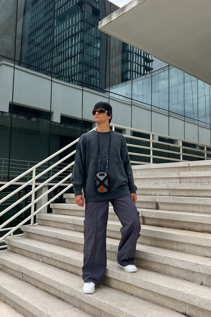 Kargo Cep Detay Baggy Pantolon