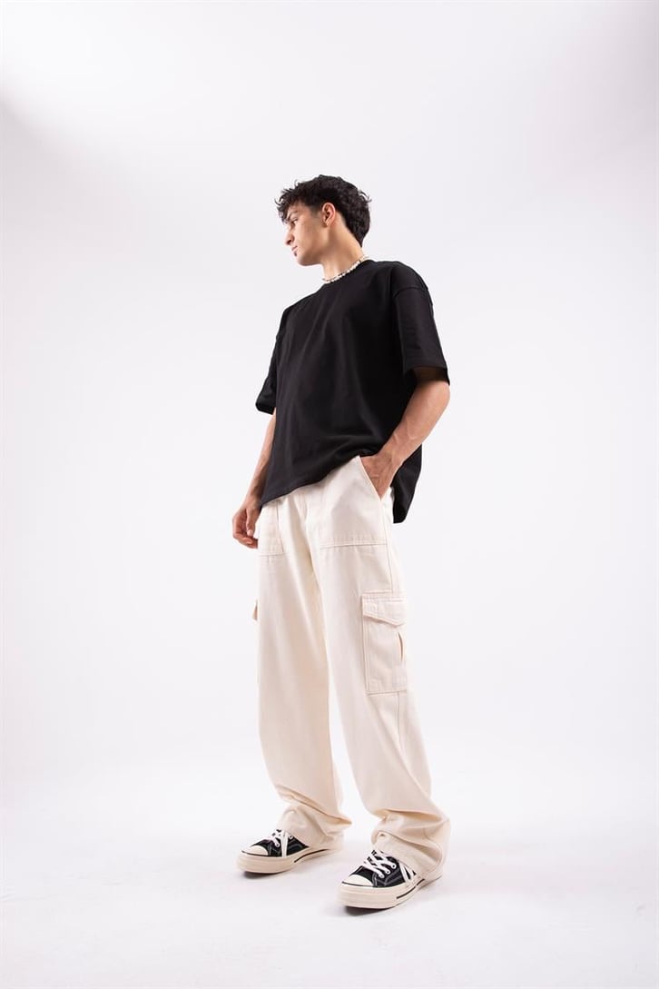 Kargo Cep Detaylı Baggy Pantolon