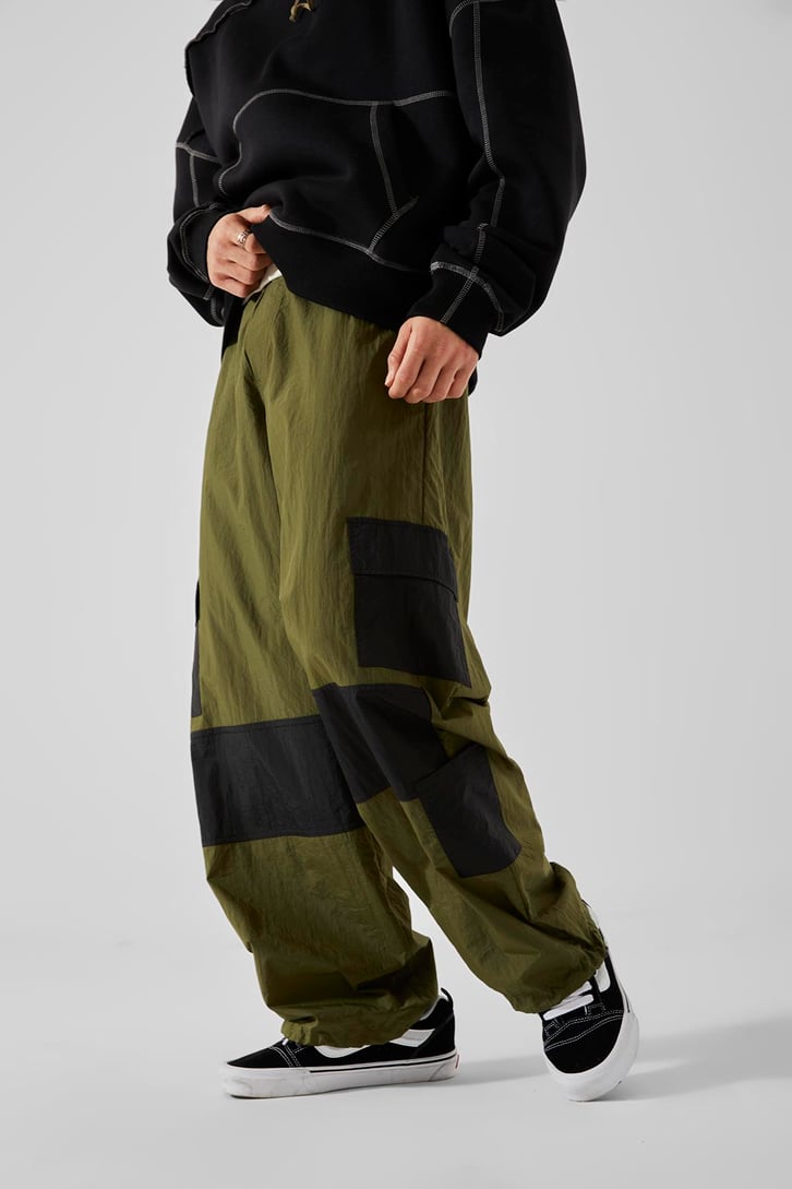 Kargo Cep Haki Paraşüt Pantolon